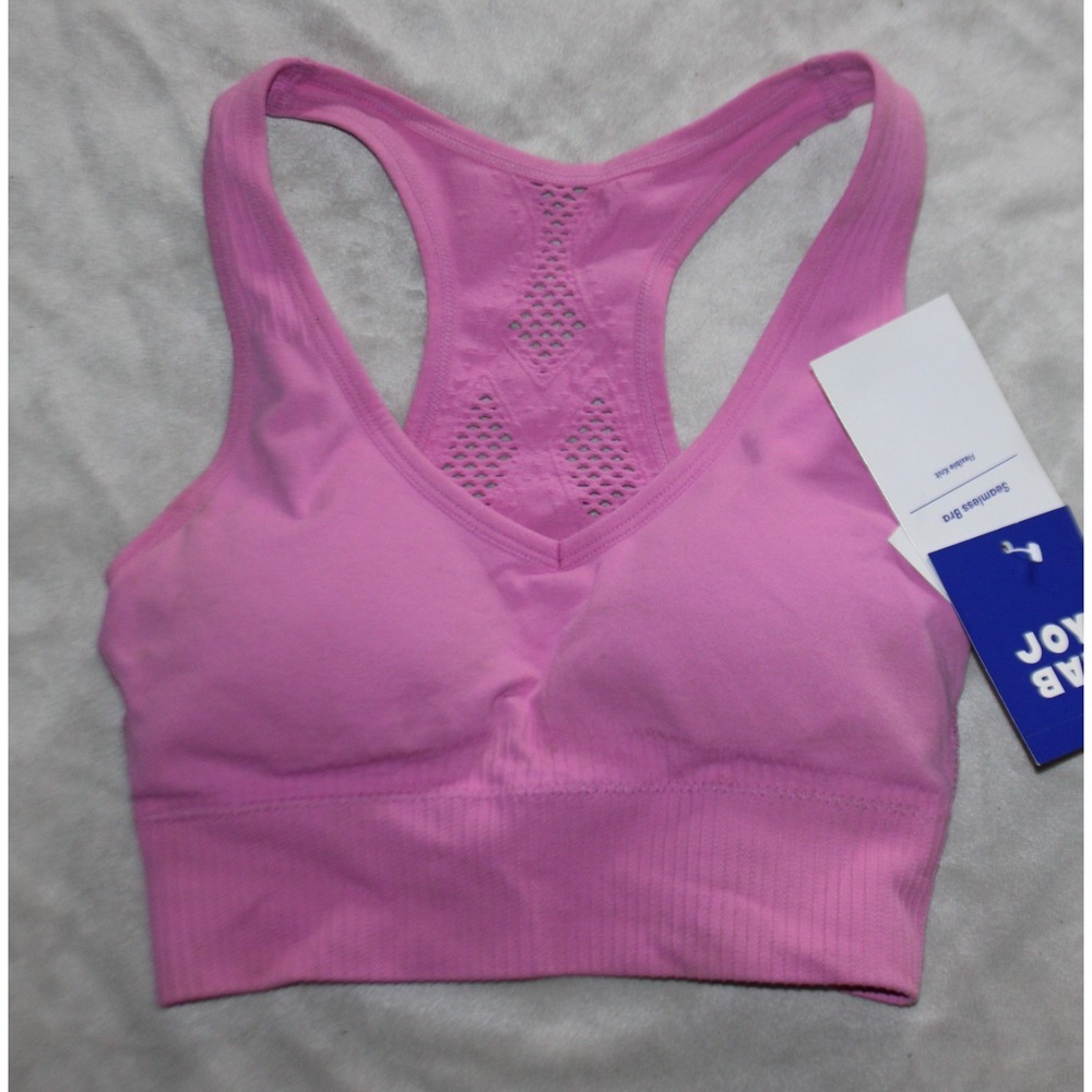 Woman's JoyLab Seamless pink Color Padded Sports Bra Seamless Knit Size XS